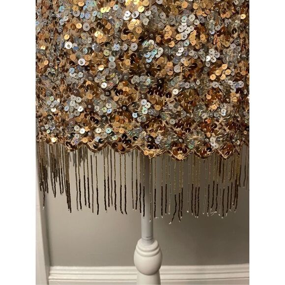 Free People - Love Strong Multicolor Sequin Fringe Beaded Com size L - Picture 10 of 16